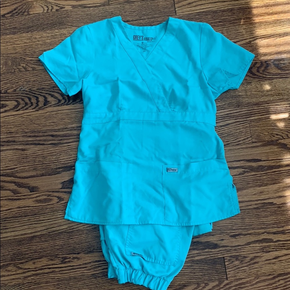 XS Grey’s Anatomy Scrub Set Set Aqua